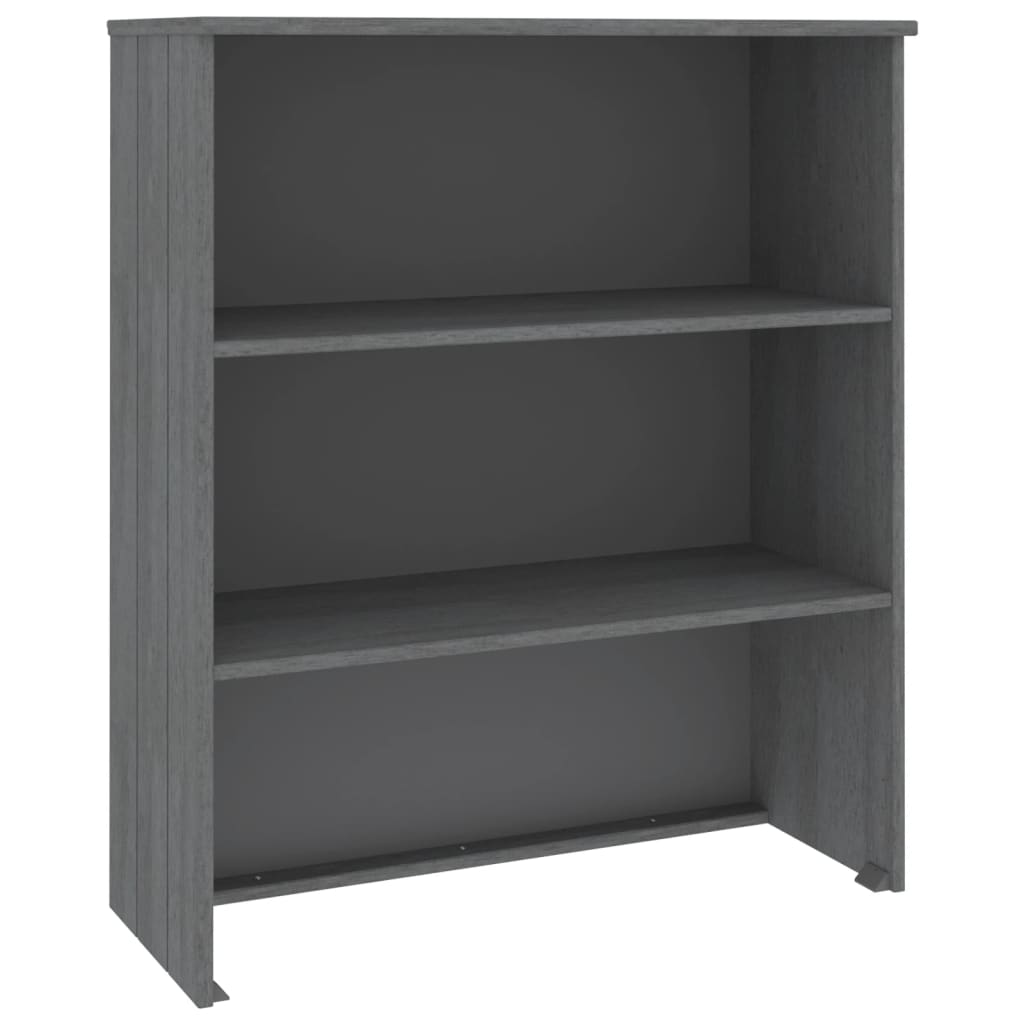 vidaXL Élément haut de vaisselier HAMAR gris foncé 85x35x100 cm bois massif