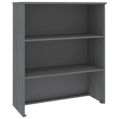 vidaXL Élément haut de vaisselier HAMAR gris foncé 85x35x100 cm bois massif