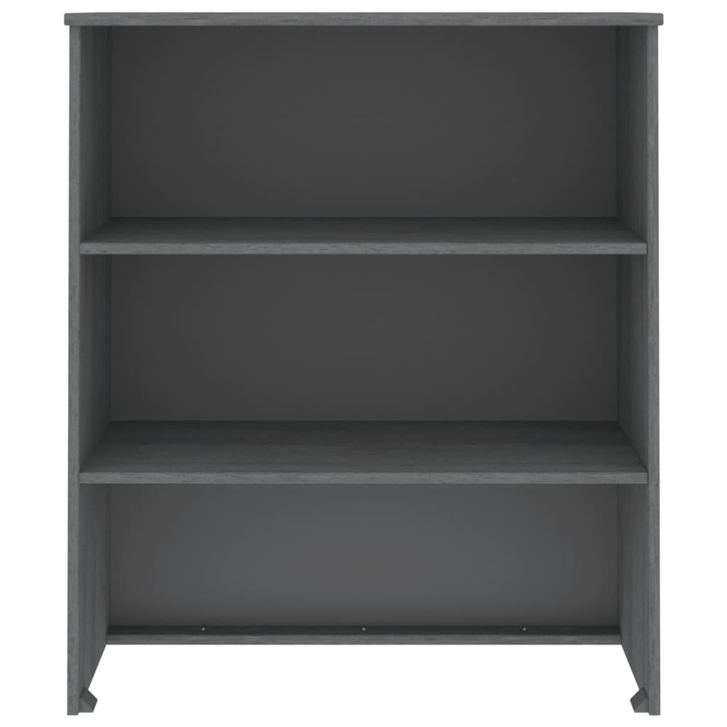 vidaXL Élément haut de vaisselier HAMAR gris foncé 85x35x100 cm bois massif