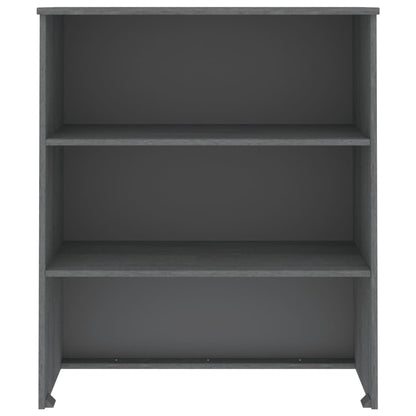 vidaXL Élément haut de vaisselier HAMAR gris foncé 85x35x100 cm bois massif