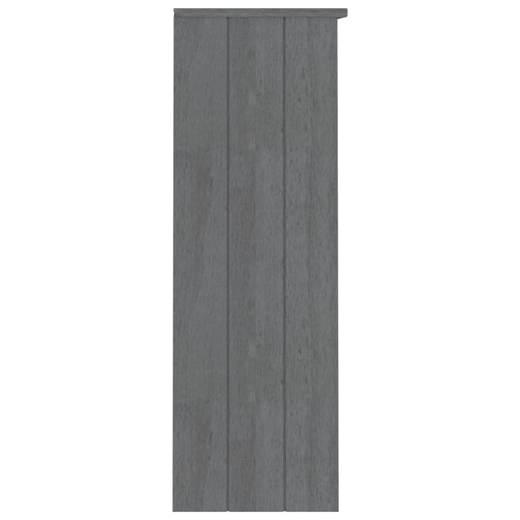 vidaXL Élément haut de vaisselier HAMAR gris foncé 85x35x100 cm bois massif