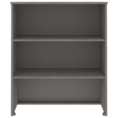 vidaXL Highboard-Oberteil HAMAR Hellgrau 85x35x100 cm Massivholz