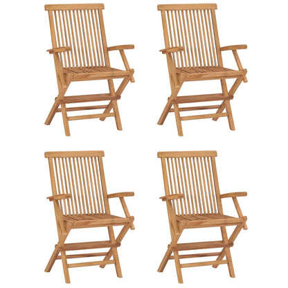 vidaXL 5-tlg. Garten-Essgruppe Klappbar Massivholz Teak