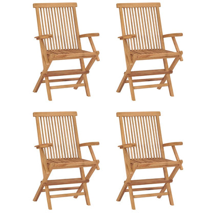 vidaXL 5-tlg. Garten-Essgruppe Klappbar Massivholz Teak