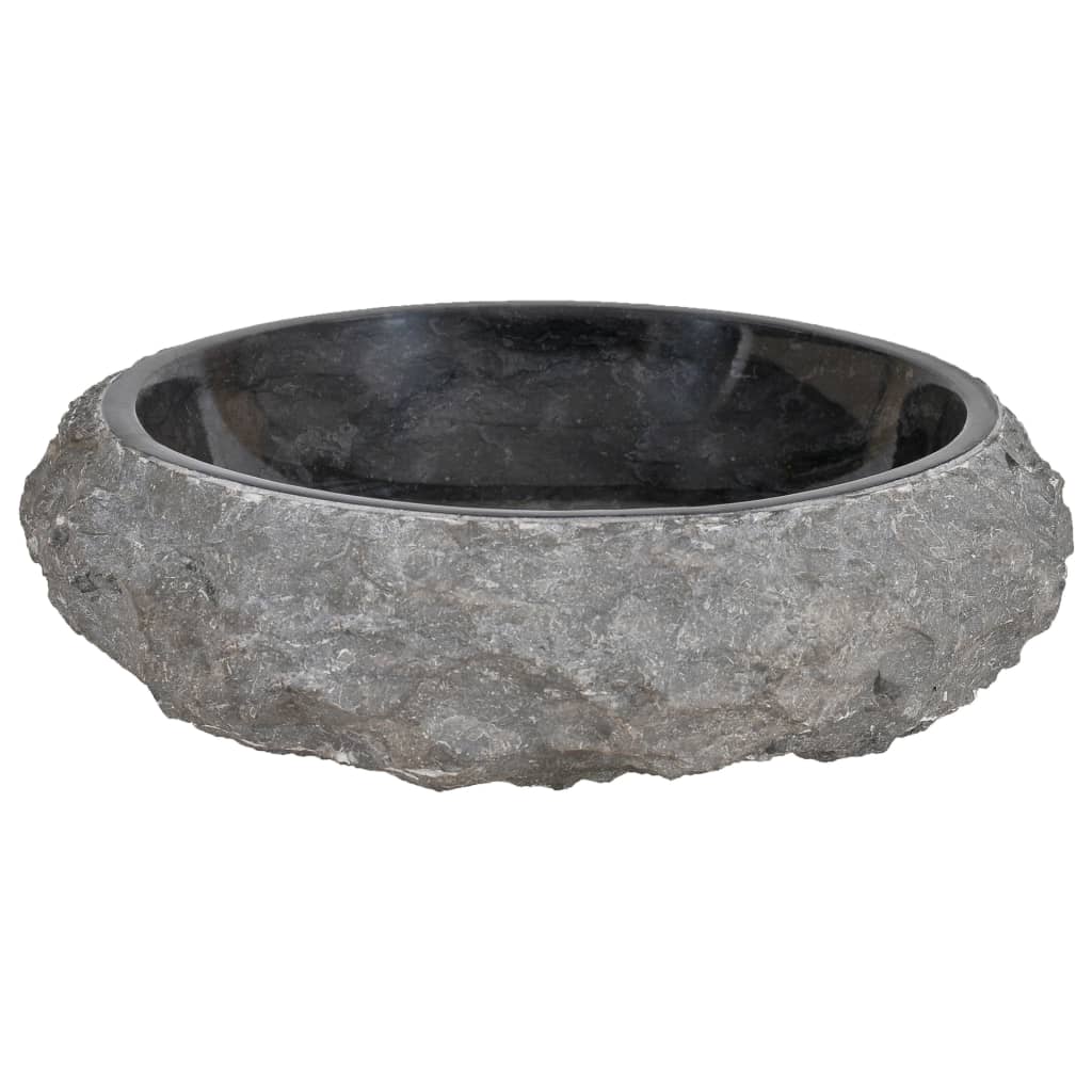 vidaXL Waschtisch mit Schwarzen Marmorbecken Massivholz Teak