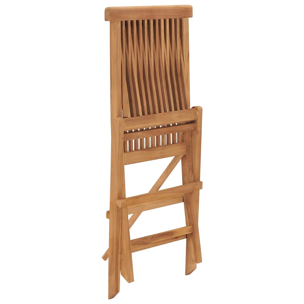 vidaXL Klappbare Gartenstühle 6 Stk. Massivholz Teak