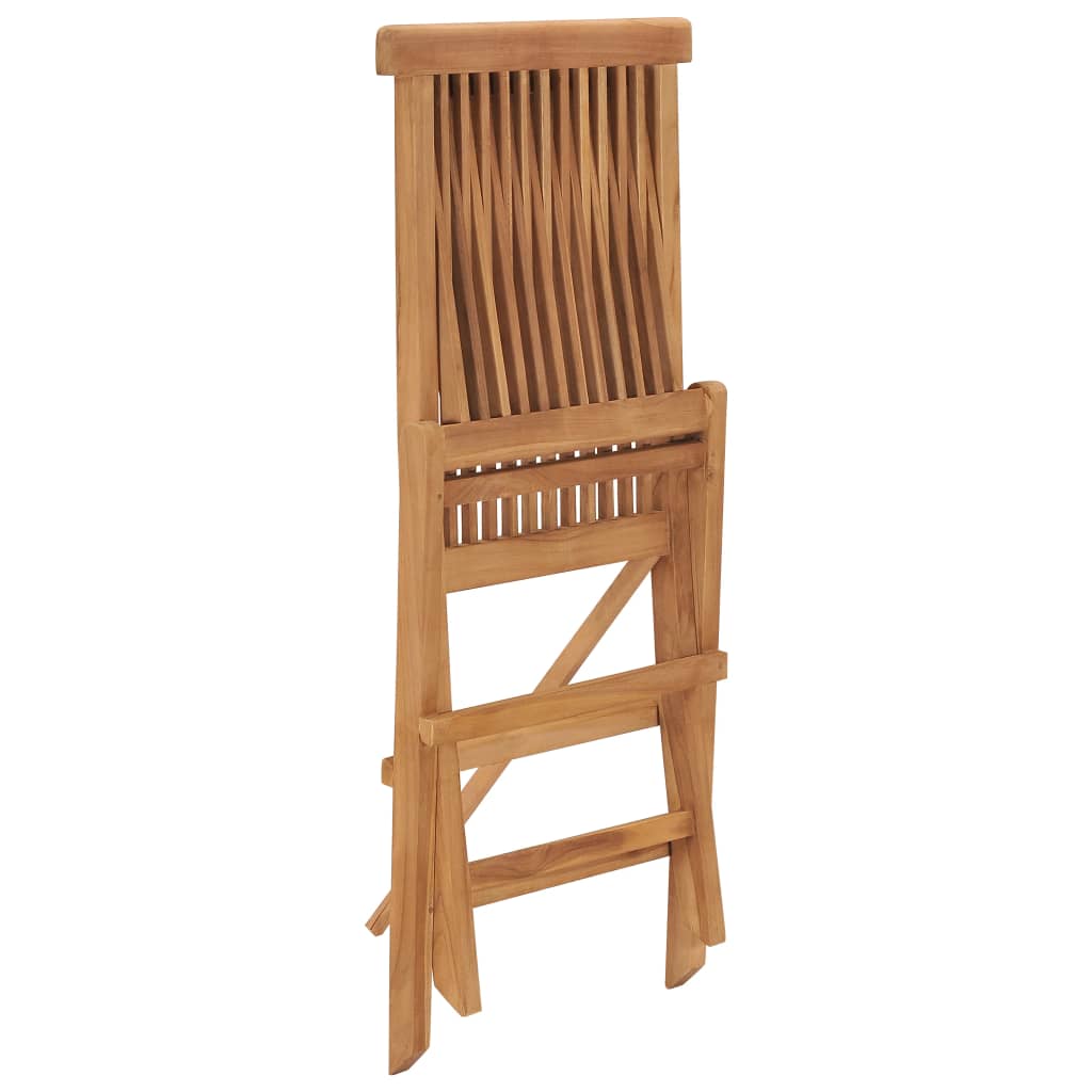 vidaXL Chaises de jardin pliantes 8 pcs. Bois de teck massif