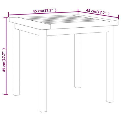 vidaXL Table d'appoint 45x45x45 cm en bois de teck massif