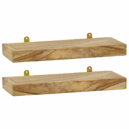 vidaXL Wandregale 2 Stk. 40x15x4 cm Massivholz Teak