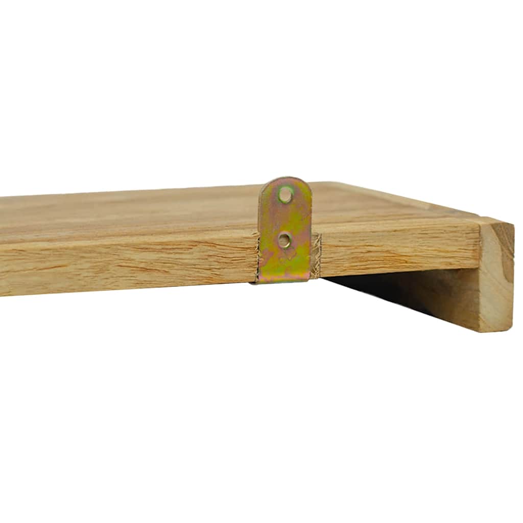 vidaXL Wandregale 2 Stk. 40x15x4 cm Massivholz Teak