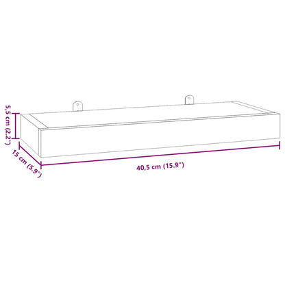 vidaXL Wandregale 2 Stk. 40x15x4 cm Massivholz Teak