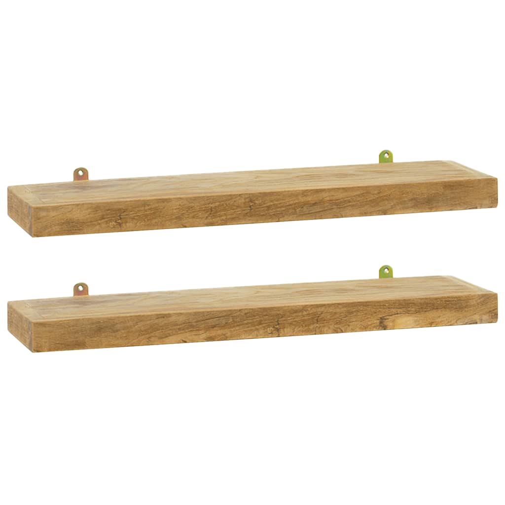 vidaXL Wandregale 2 Stk. 60x15x4 cm Massivholz Teak
