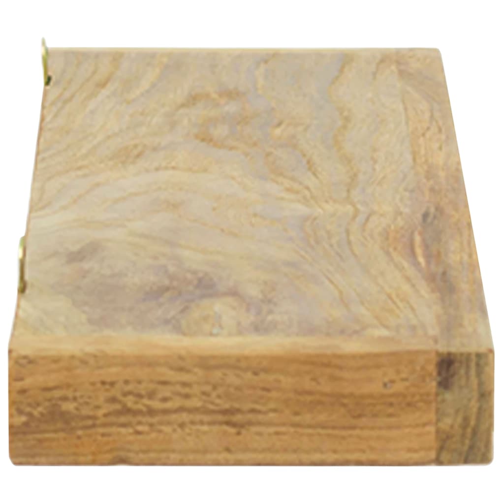 vidaXL Wandregale 2 Stk. 60x15x4 cm Massivholz Teak