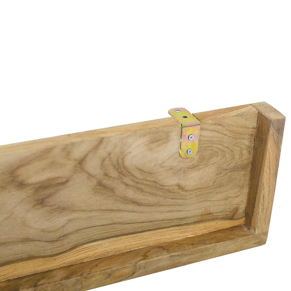vidaXL Wandregale 2 Stk. 60x15x4 cm Massivholz Teak