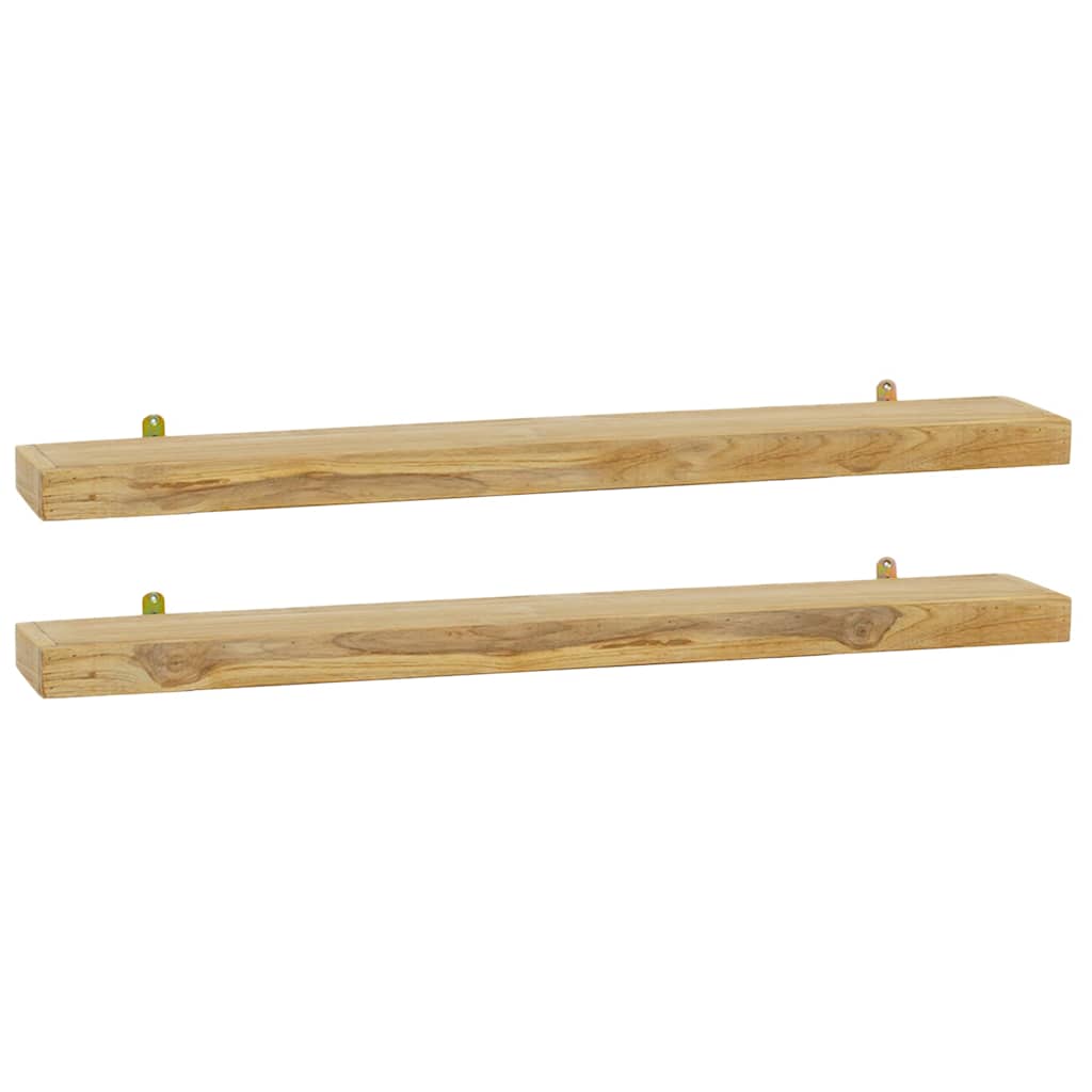 vidaXL Wandregale 2 Stk. 90x15x4 cm Massivholz Teak