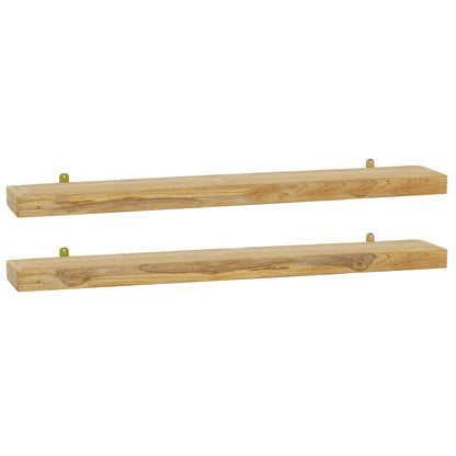 vidaXL Wandregale 2 Stk. 90x15x4 cm Massivholz Teak