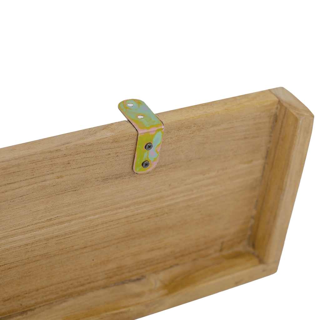 vidaXL Wandregale 2 Stk. 90x15x4 cm Massivholz Teak