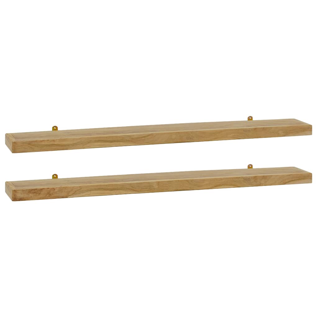 vidaXL Wandregale 2 Stk. 110x15x4 cm Massivholz Teak