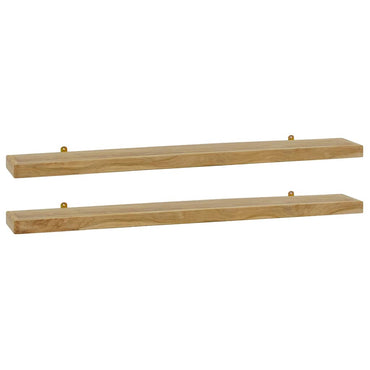 vidaXL Wandregale 2 Stk. 110x15x4 cm Massivholz Teak