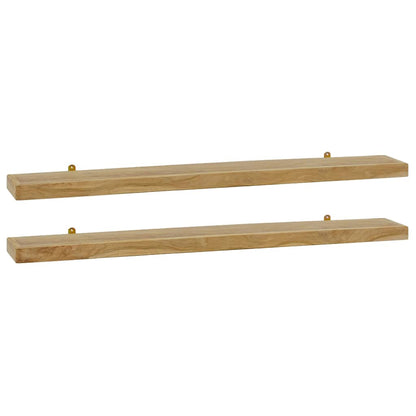 vidaXL Wandregale 2 Stk. 110x15x4 cm Massivholz Teak