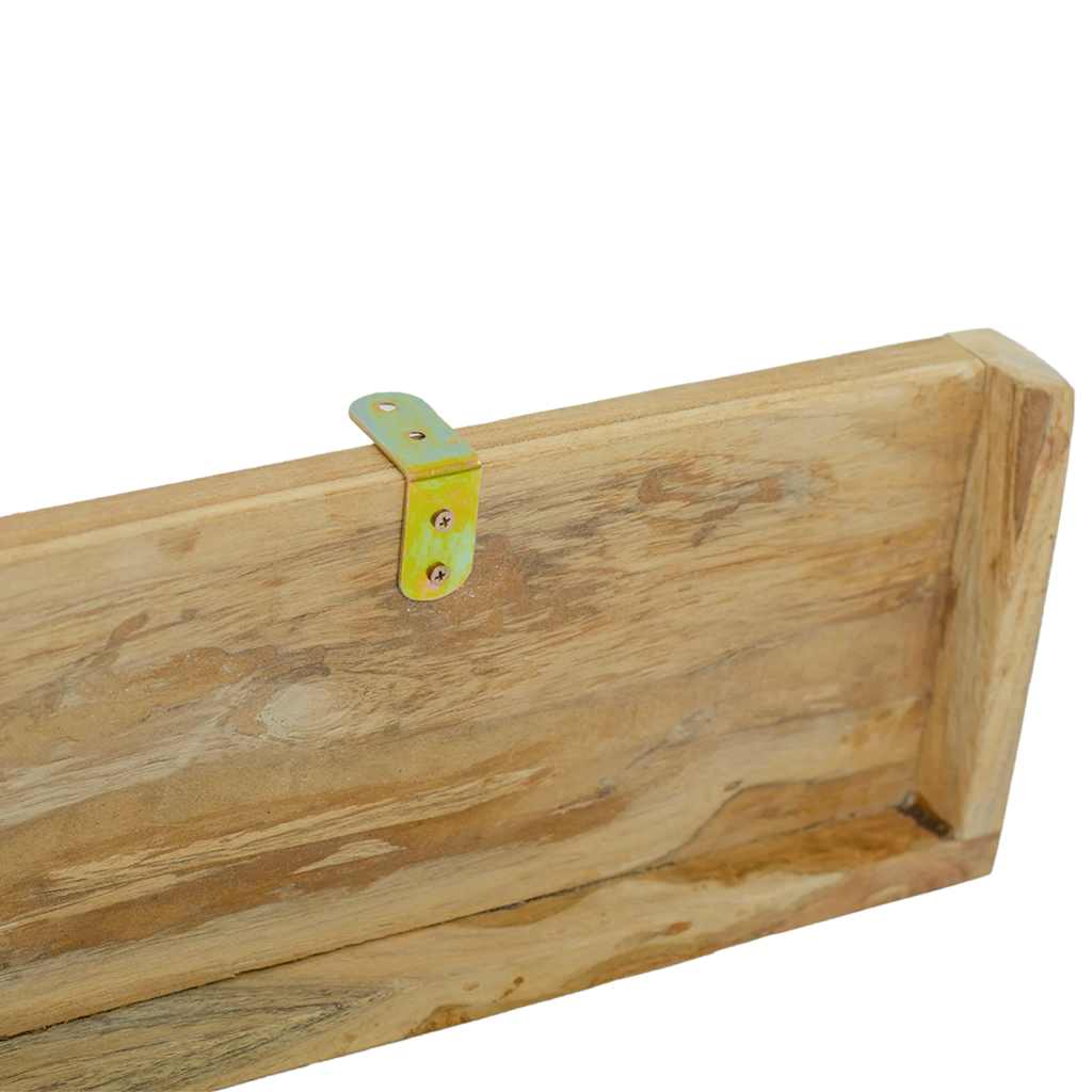 vidaXL Wandregale 2 Stk. 110x15x4 cm Massivholz Teak