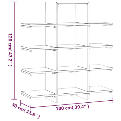 vidaXL Bücherregal 100x30x120 cm Massivholz Teak
