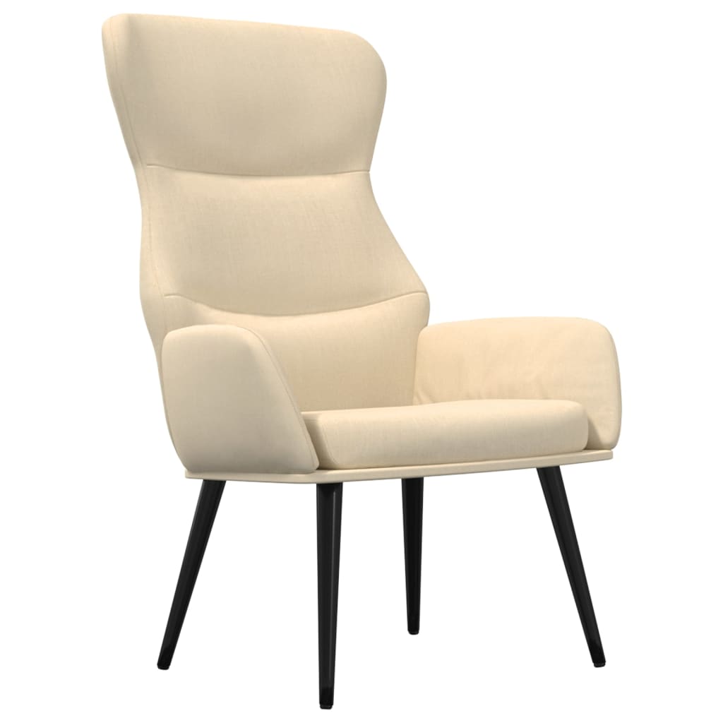 vidaXL Relaxsessel Creme Stoff