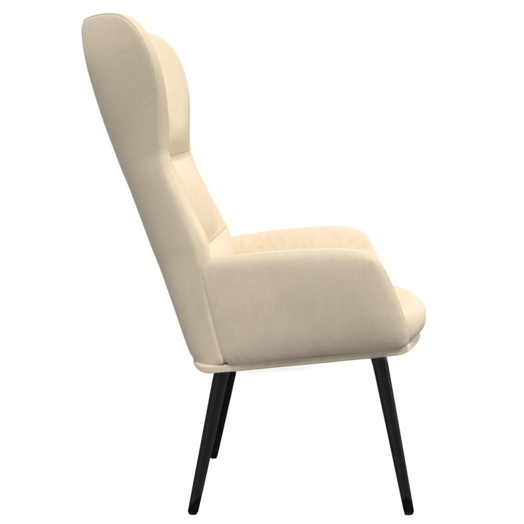 vidaXL Relaxsessel Creme Stoff