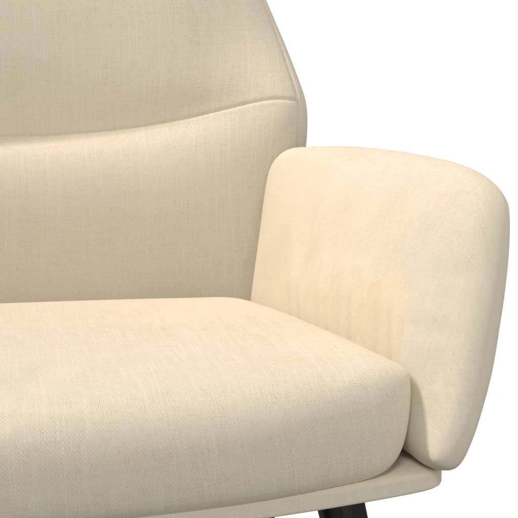 vidaXL Relaxsessel Creme Stoff