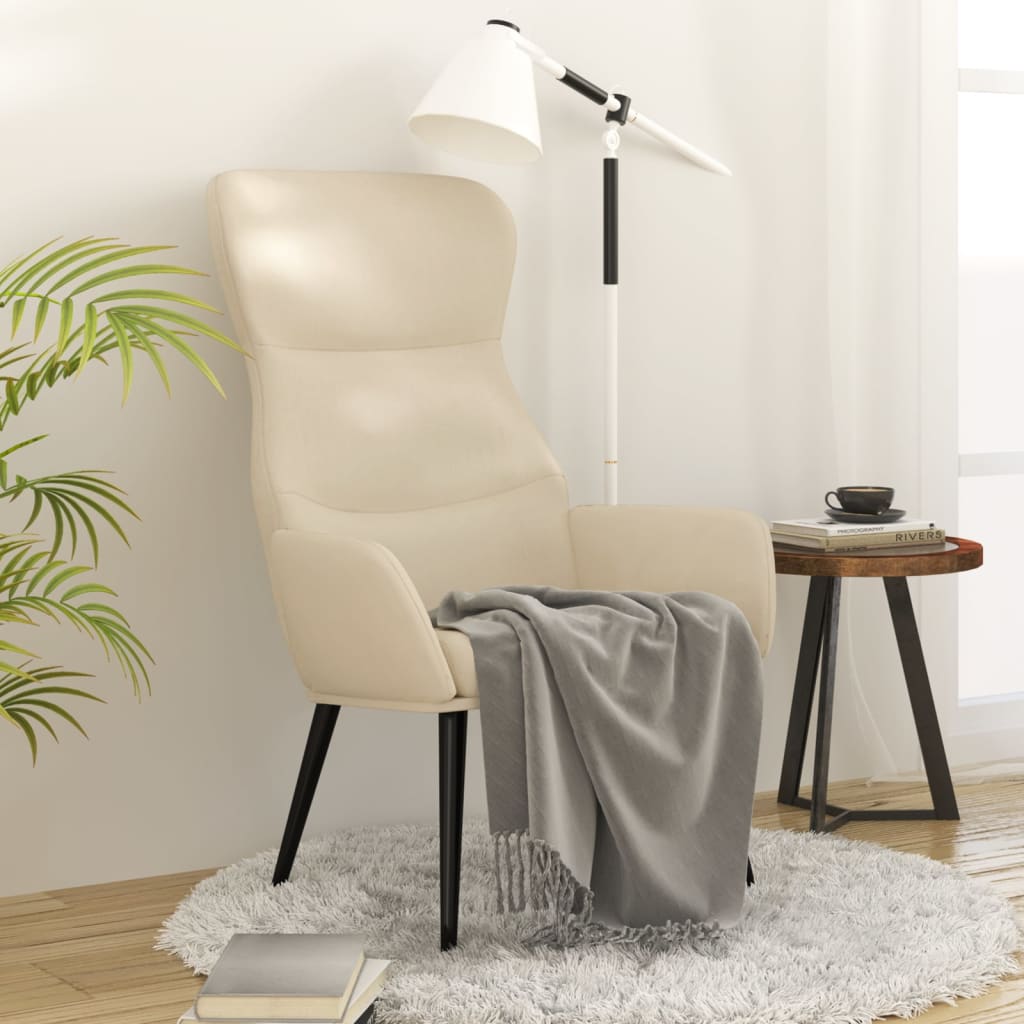 vidaXL Relaxsessel Creme Stoff