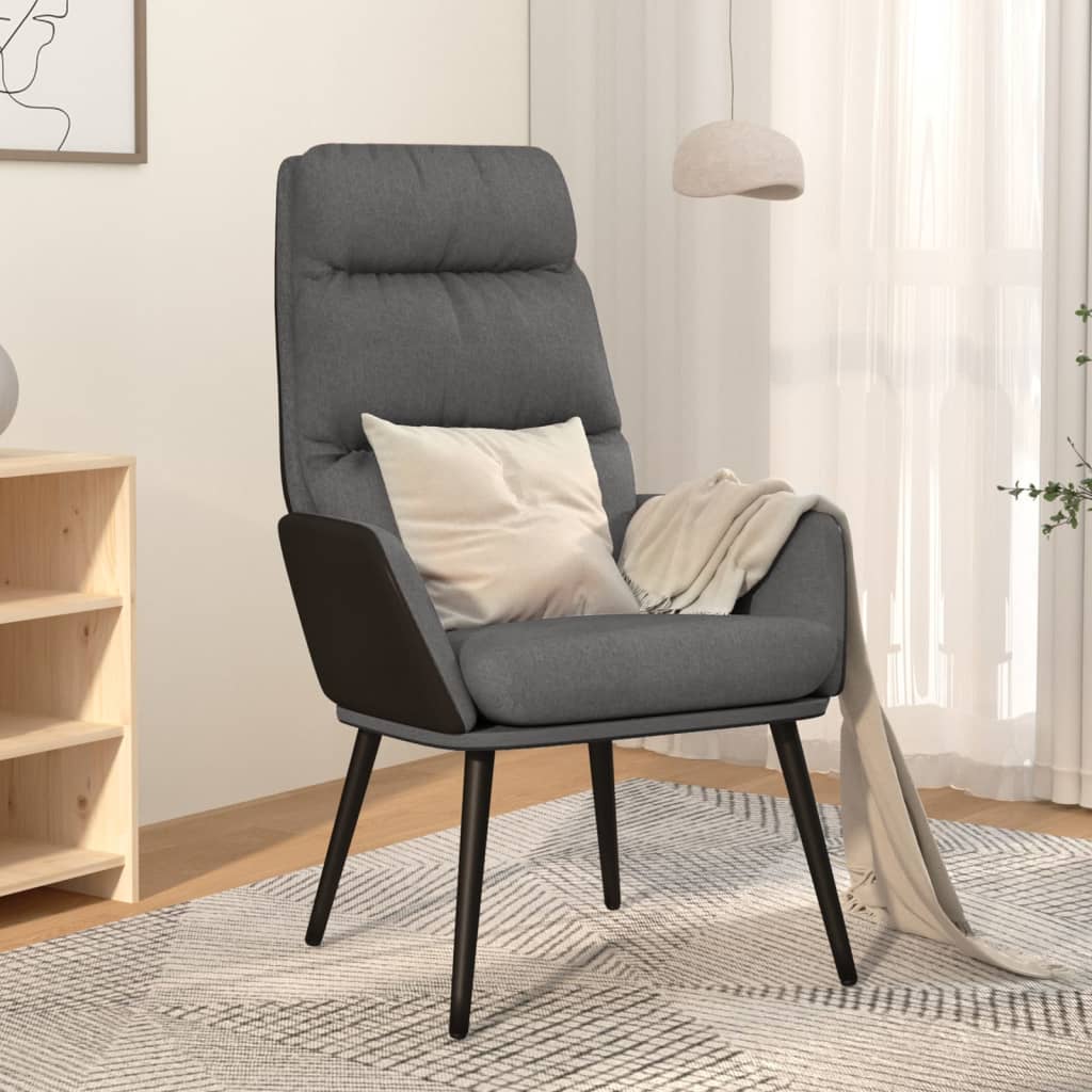 vidaXL Relaxsessel Hellgrau Stoff