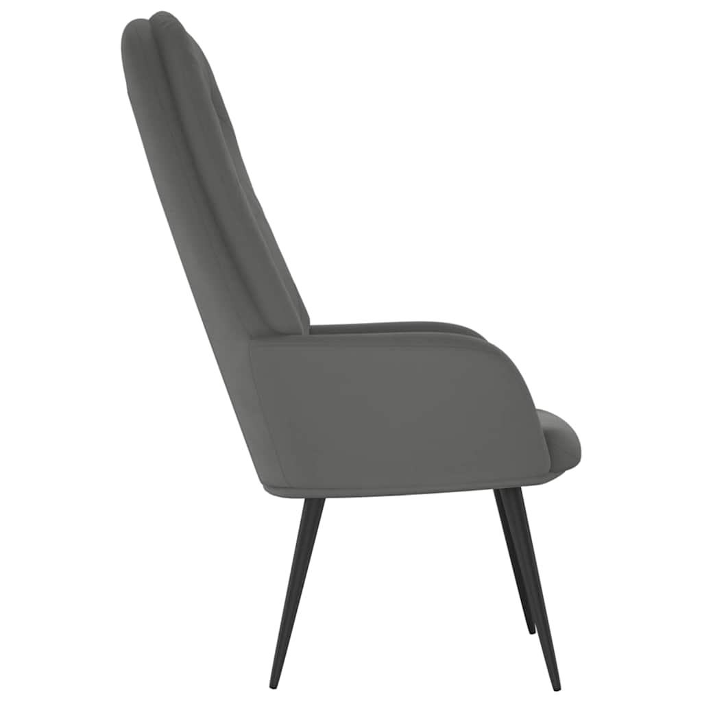 vidaXL Relaxsessel Dunkelgrau Samt