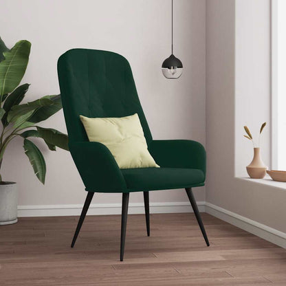 vidaXL Relaxsessel Dunkelgrün Samt