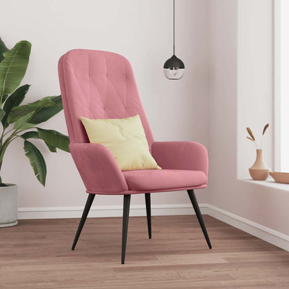 vidaXL Relaxsessel Rosa Samt