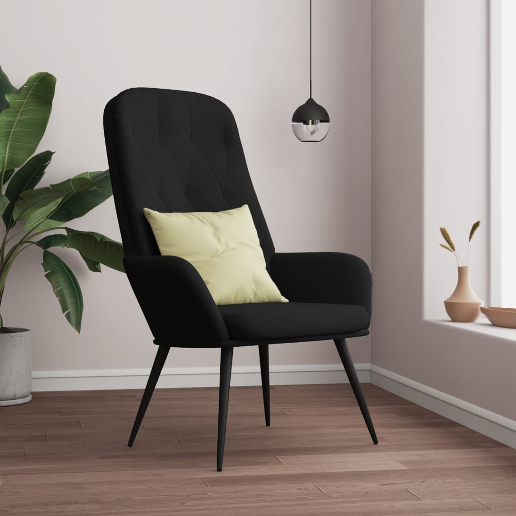 vidaXL Relaxsessel Schwarz Samt