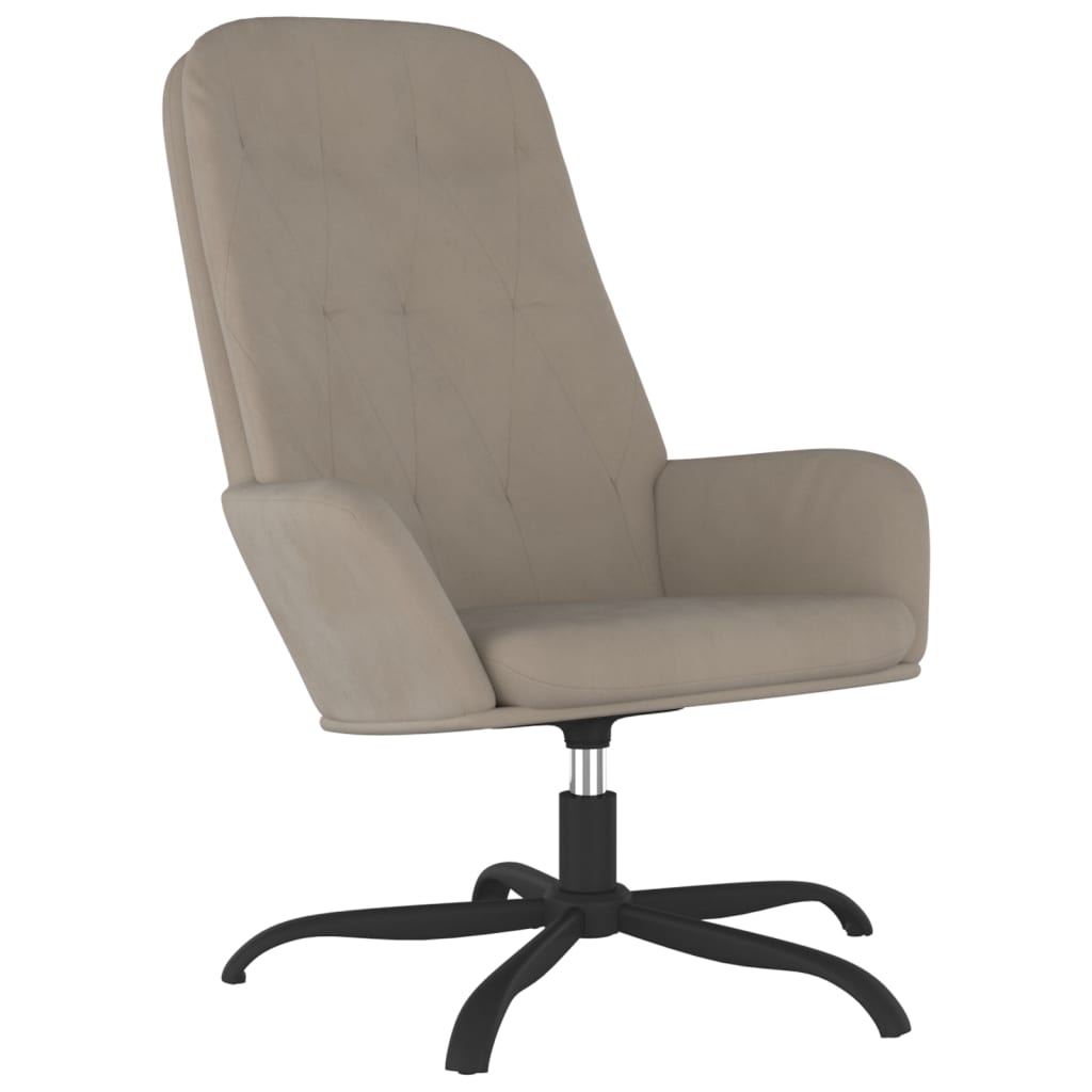 vidaXL Relaxsessel Hellgrau Samt