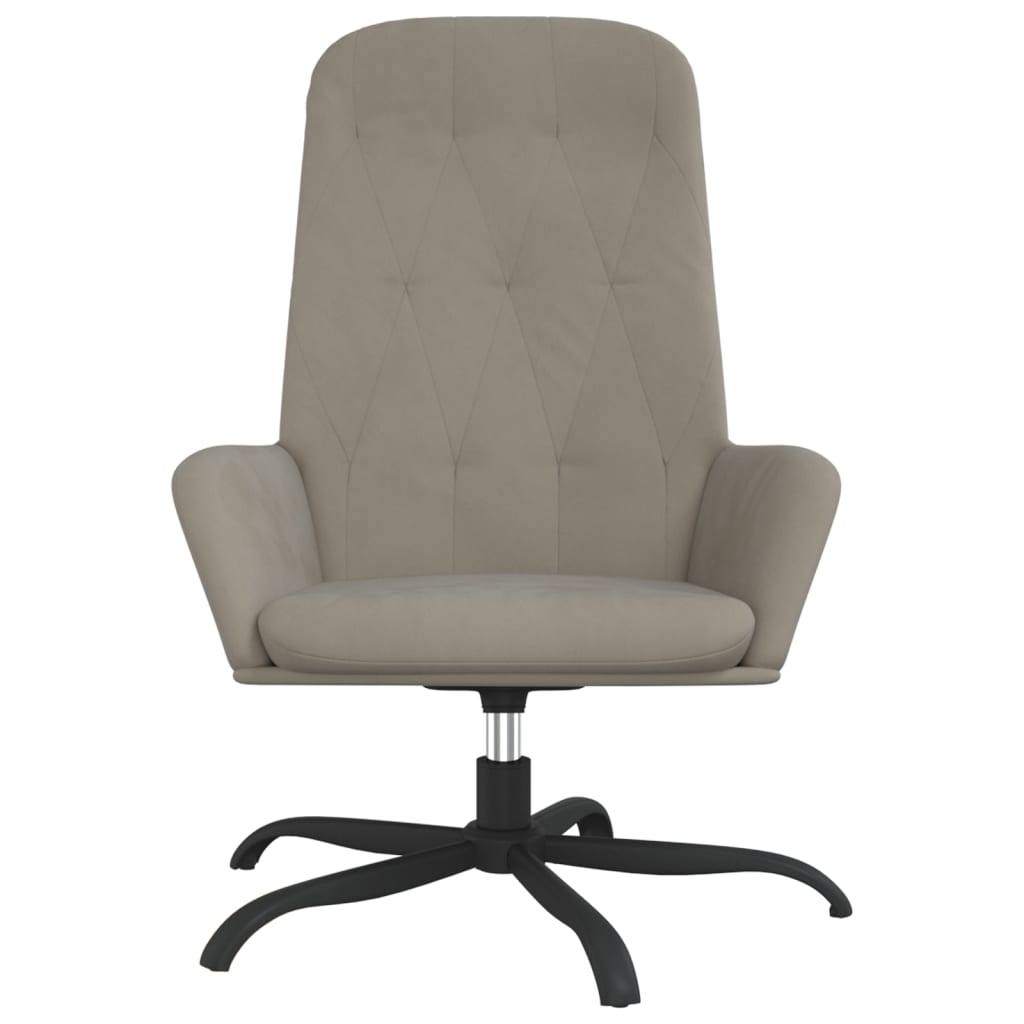 vidaXL Relaxsessel Hellgrau Samt