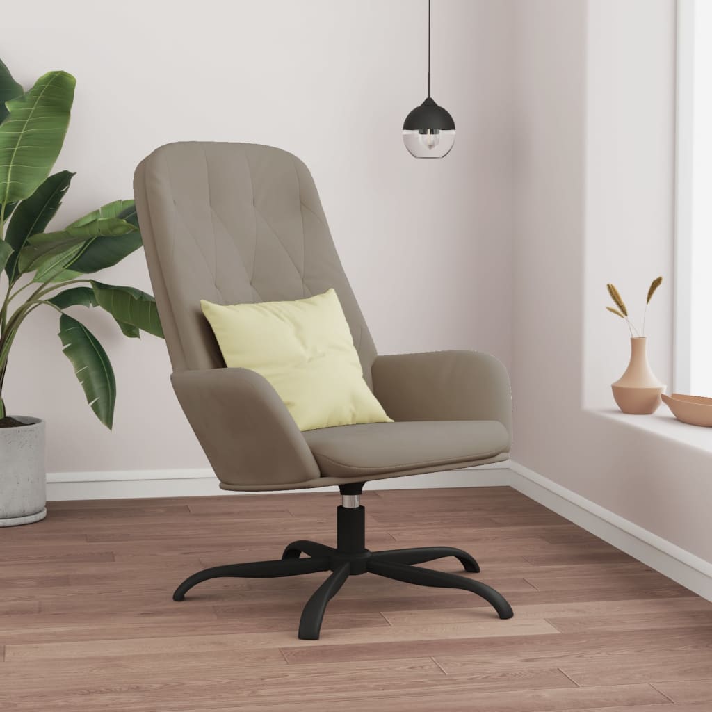 vidaXL Relaxsessel Hellgrau Samt