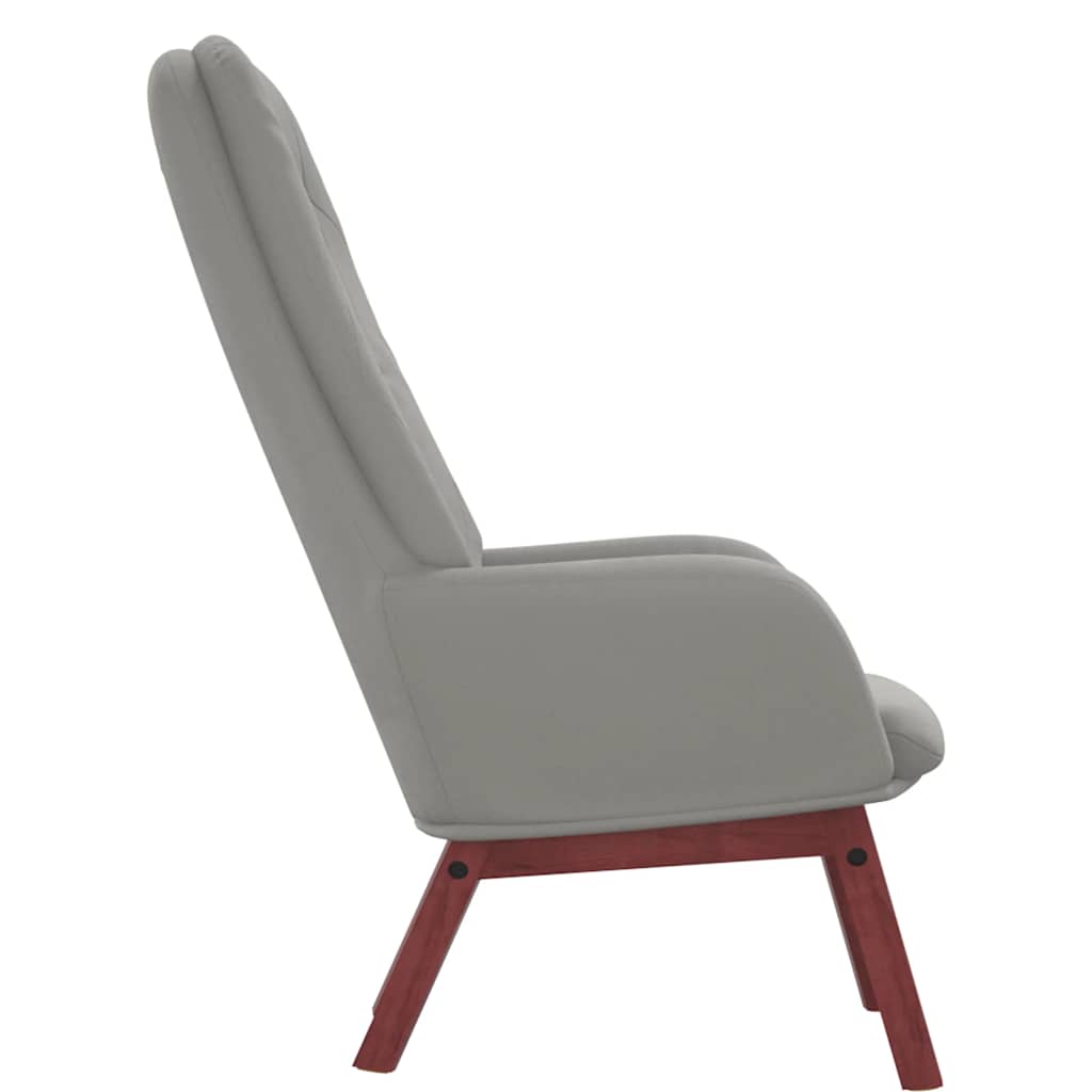 vidaXL Relaxsessel Hellgrau Samt