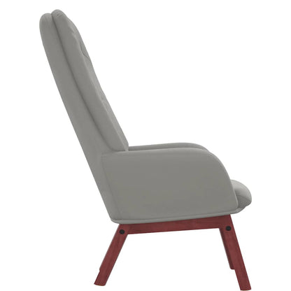 vidaXL Relaxsessel Hellgrau Samt
