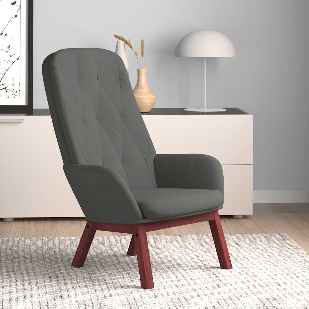 vidaXL Relaxsessel Dunkelgrau Samt