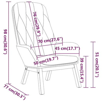 vidaXL Relaxsessel Rosa Samt
