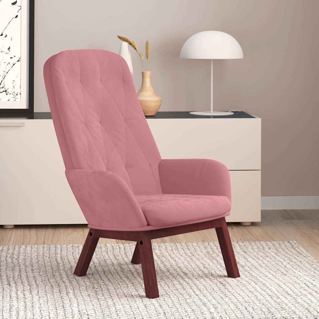 vidaXL Relaxsessel Rosa Samt