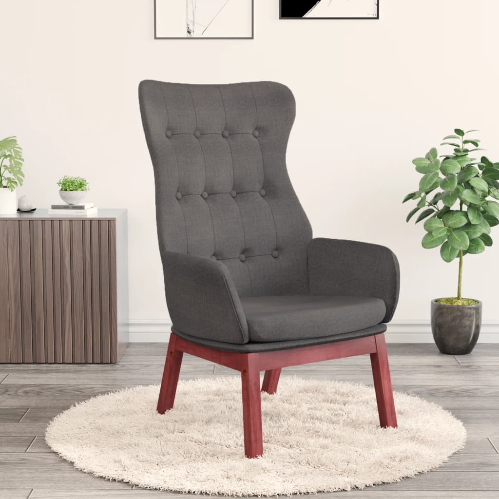 vidaXL Fauteuil de relaxation gris foncé en tissu
