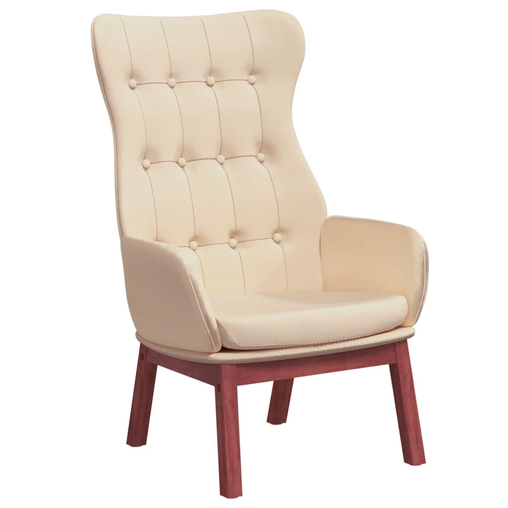 vidaXL Fauteuil relax crème tissu