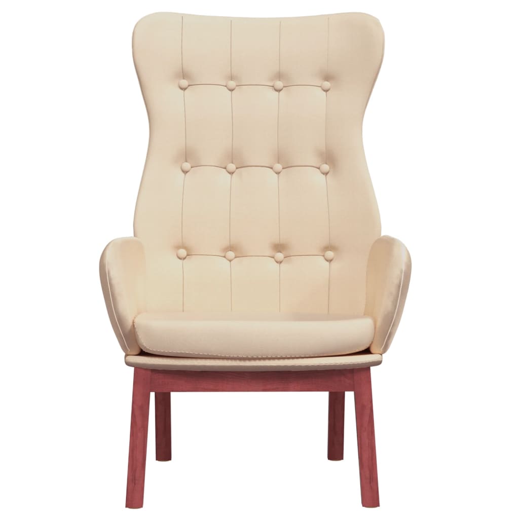 vidaXL Fauteuil relax crème tissu