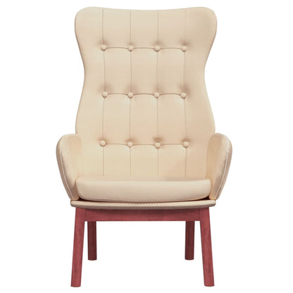 vidaXL Fauteuil relax crème tissu