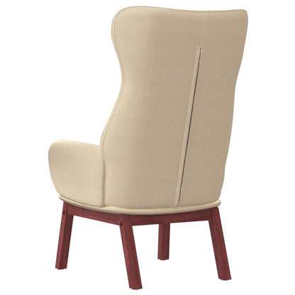 vidaXL Fauteuil relax crème tissu