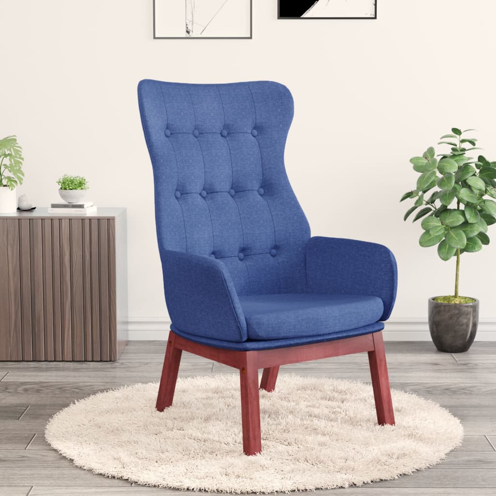 vidaXL Fauteuil relax Tissu bleu