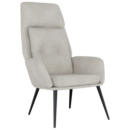 vidaXL Fauteuil relax Gris clair Aspect daim